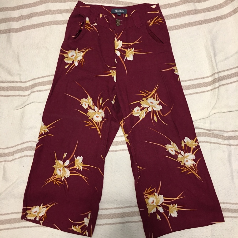 ModCloth linen cropped pants
